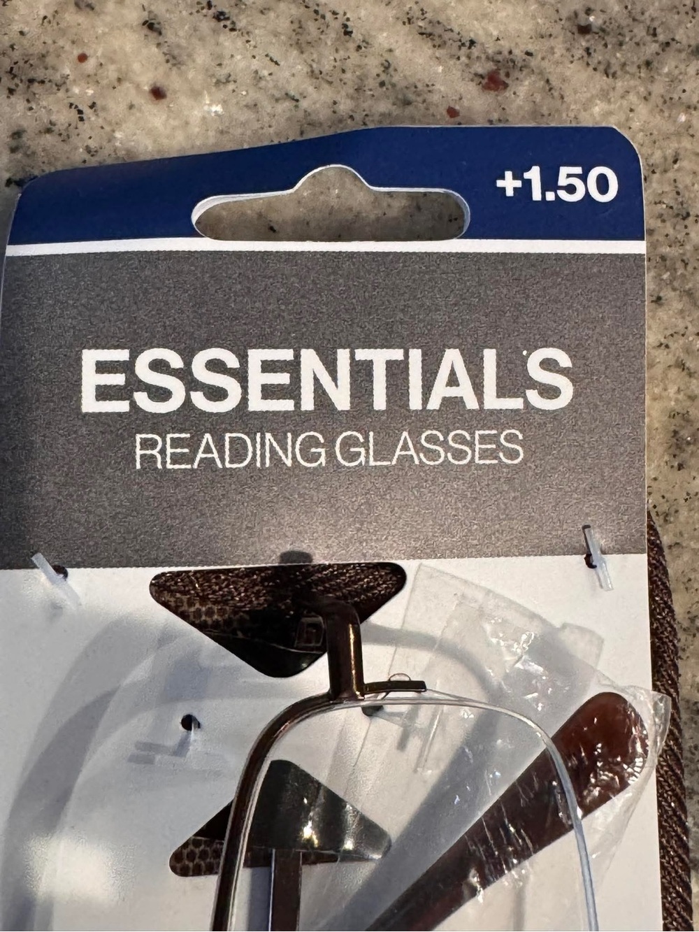 Essentials Brown Rimless Reading Glasses +1.50 - Picture 3 of 5